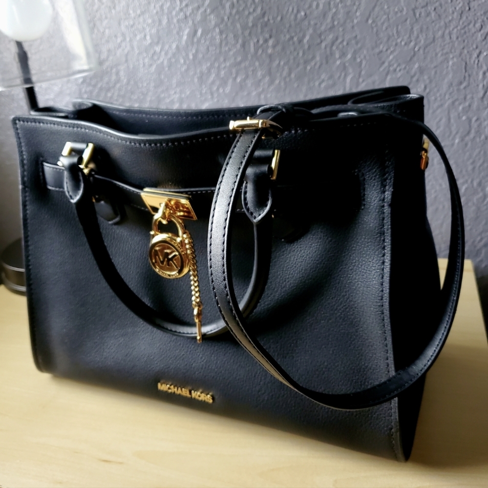 Michael Kors black leather satchel - Picture 1 of 10